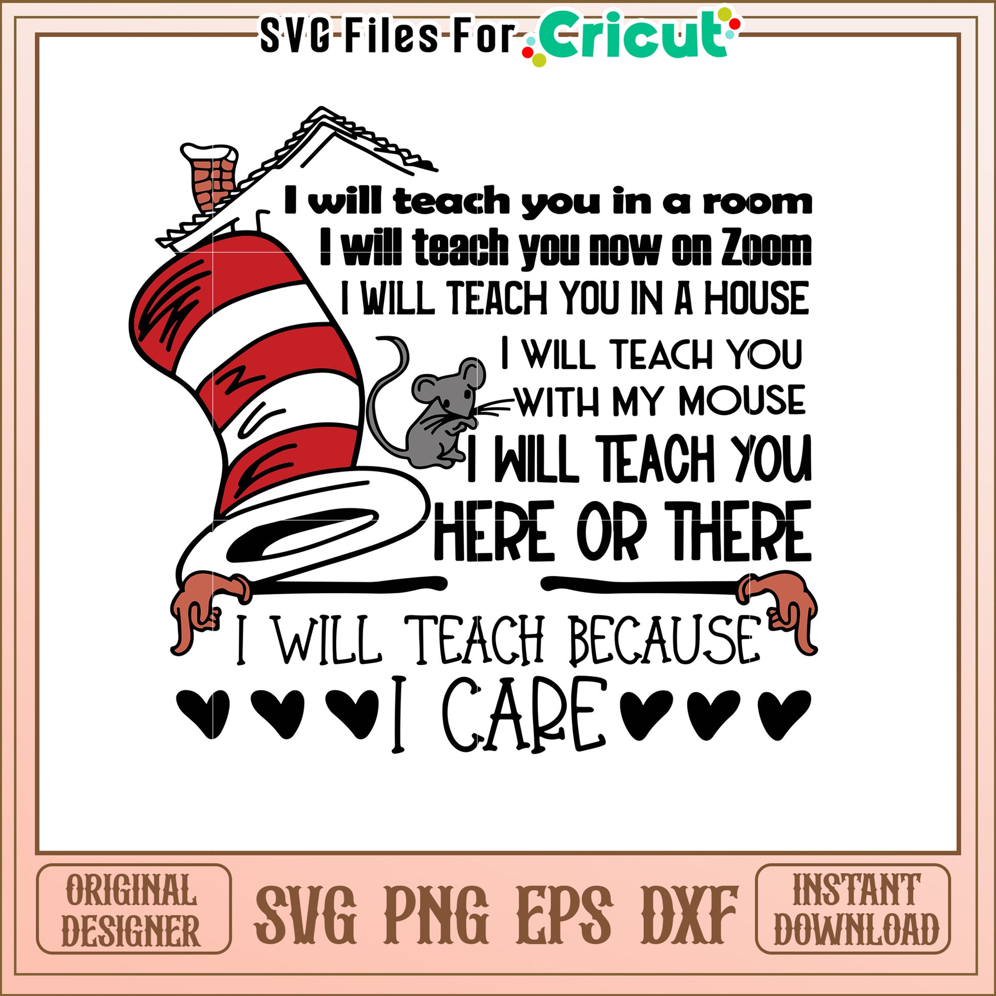 Teaching with Fun Cat Hat SVG Design for Educators and Kids