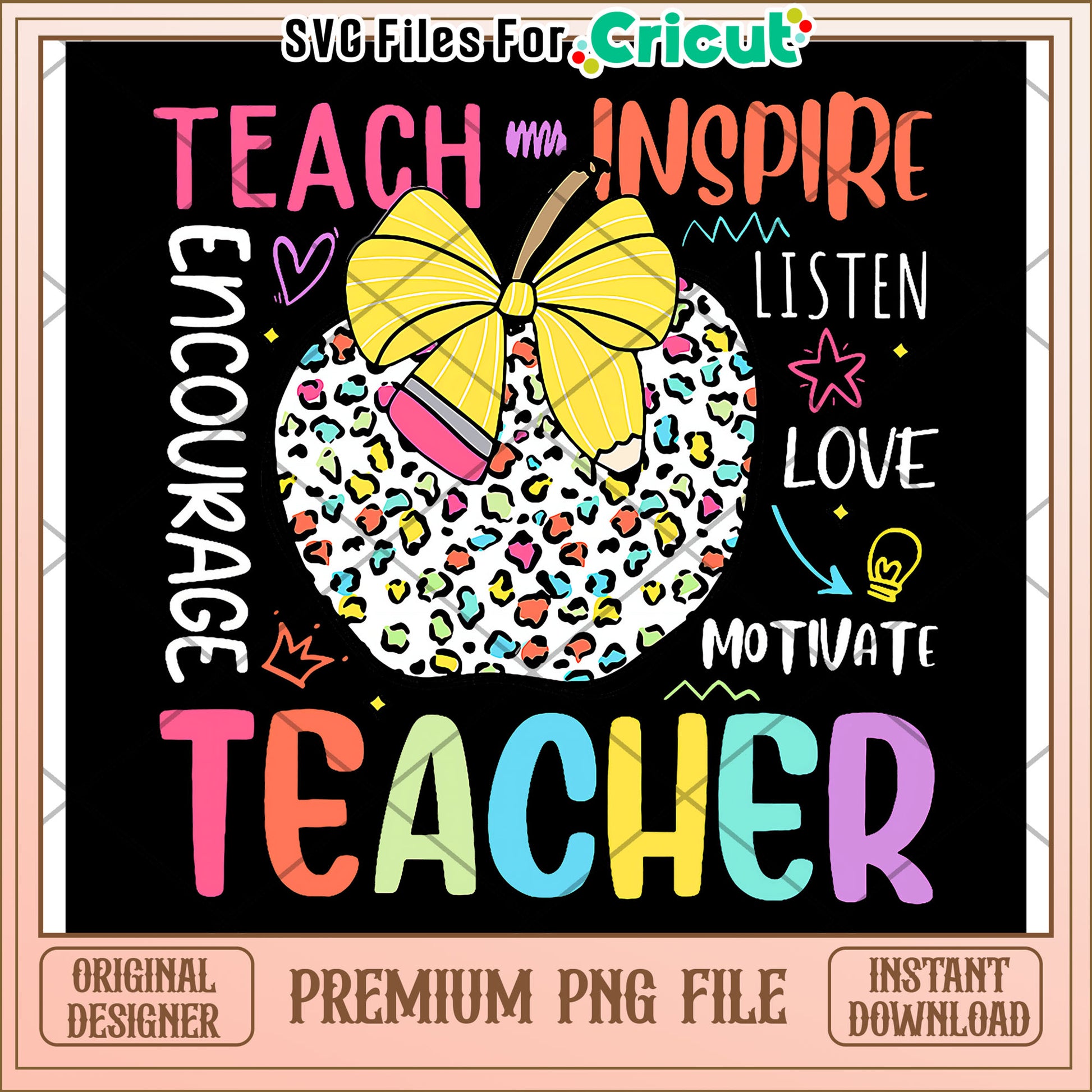 Teach inspire teacher png, making learning fun​ png, back to school​ png