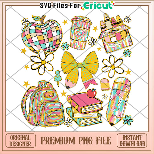 Teach love design png, making learning fun​ png, back to school​ png