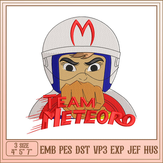 Team Meteor Embroidery Design