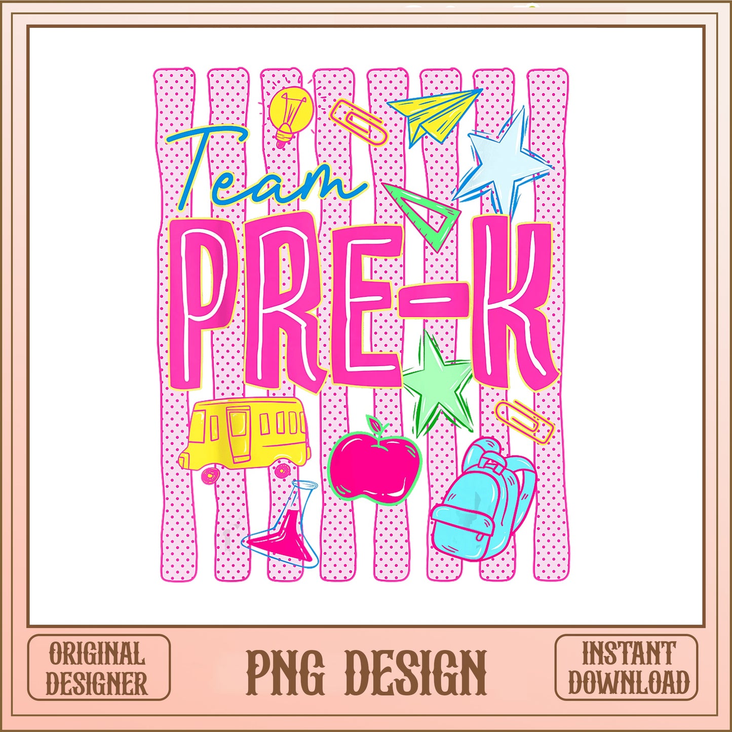 Team Pre-K PNG, Back To School Teacher Shirt, Pre-K PNG