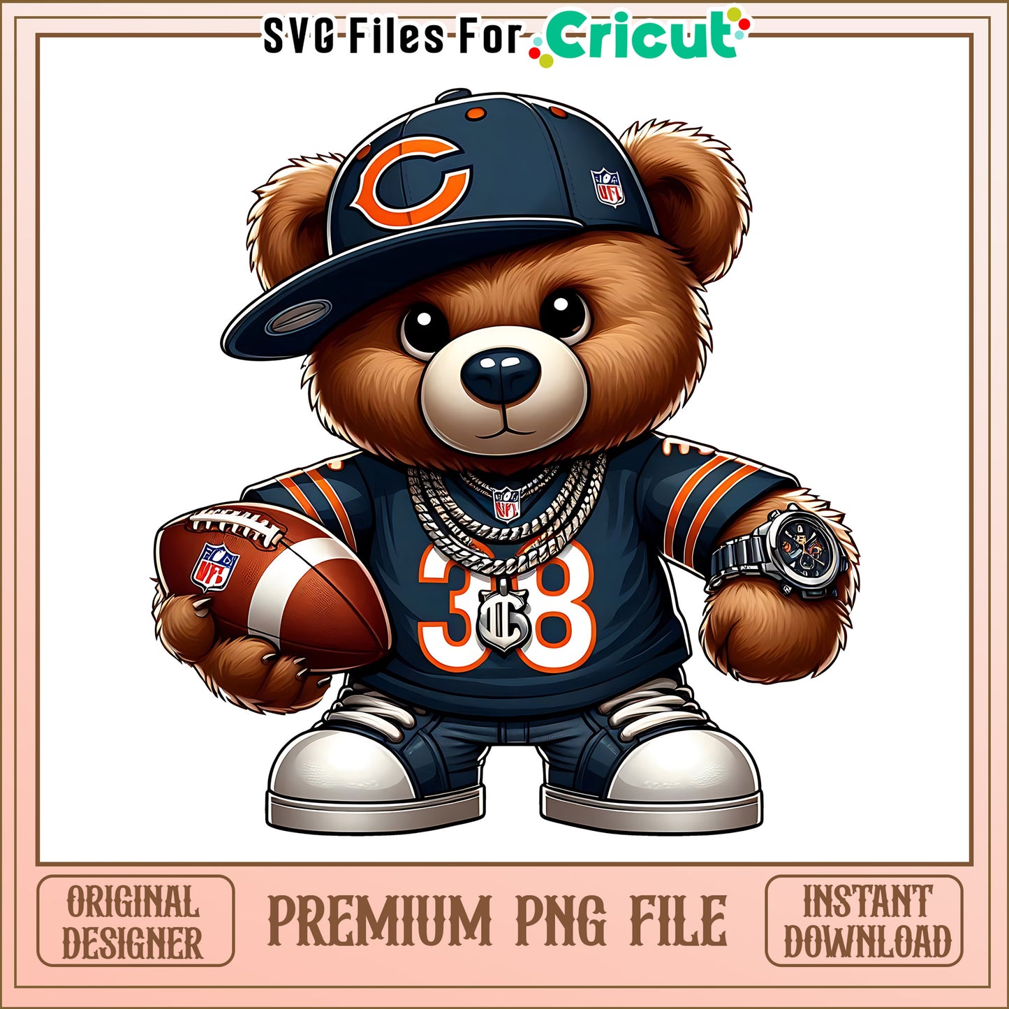 Teddy bear nfl team Bears png, Chicago Bears png, NFL png