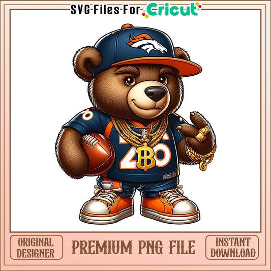 Teddy bear nfl team Broncos png, Denver Broncos png, NFL png