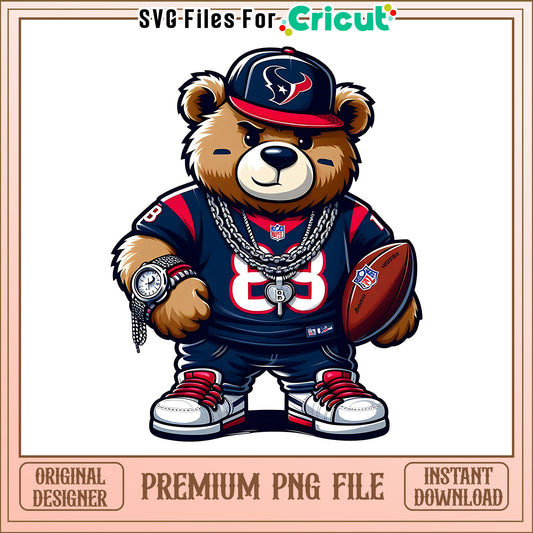 Teddy bear nfl team Texans png, Houston Texans png, NFL png