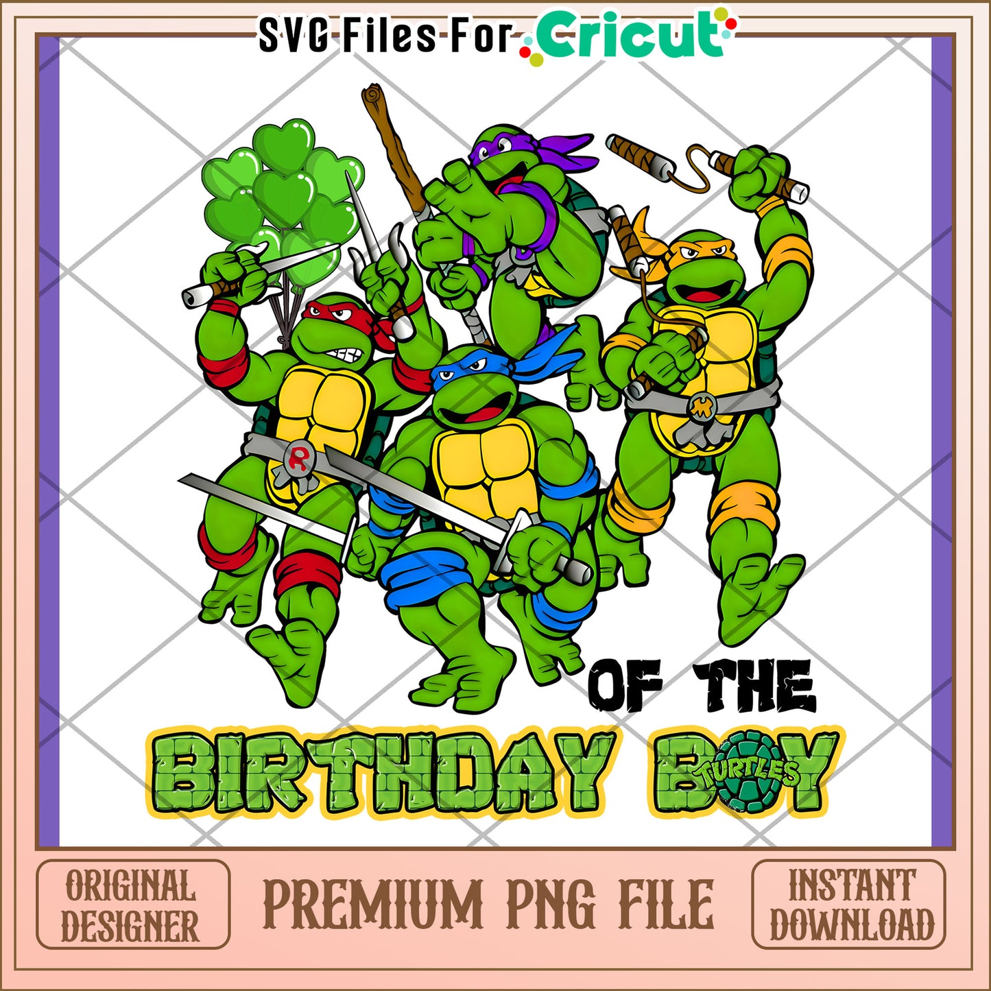 Teenage Mutant Ninja Turtles Birthday PNG Design