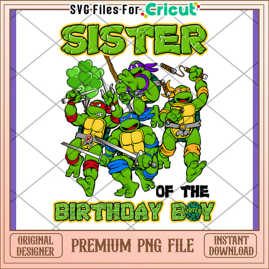 Teenage Mutant Ninja Turtles Sister Birthday PNG