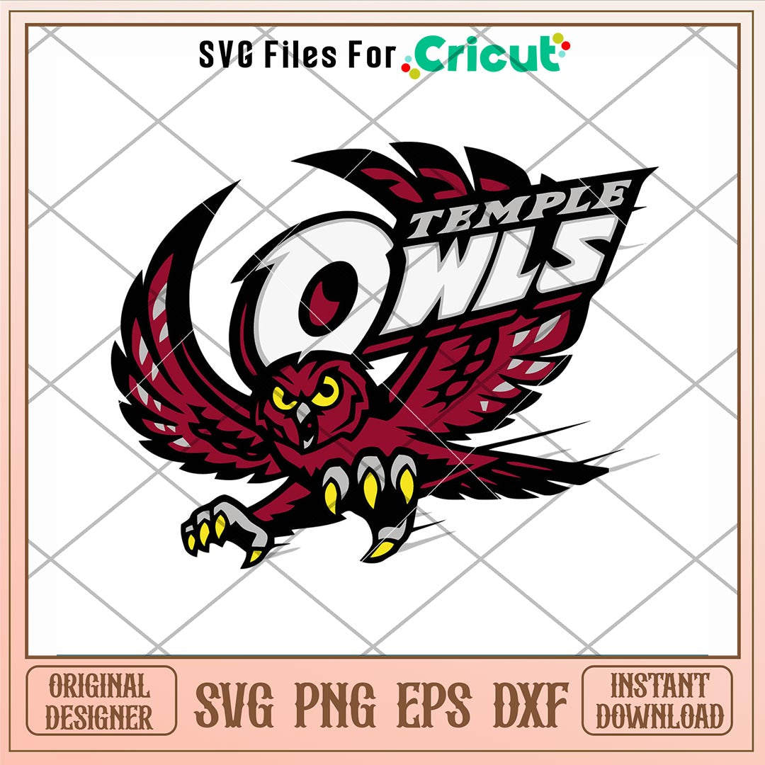 Temple Owls Logo Svg, Temple Owls Svg, NCAA Svg