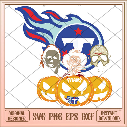 Tenesses Titans Horror characters bundle svg, Horror characters svg, digital download