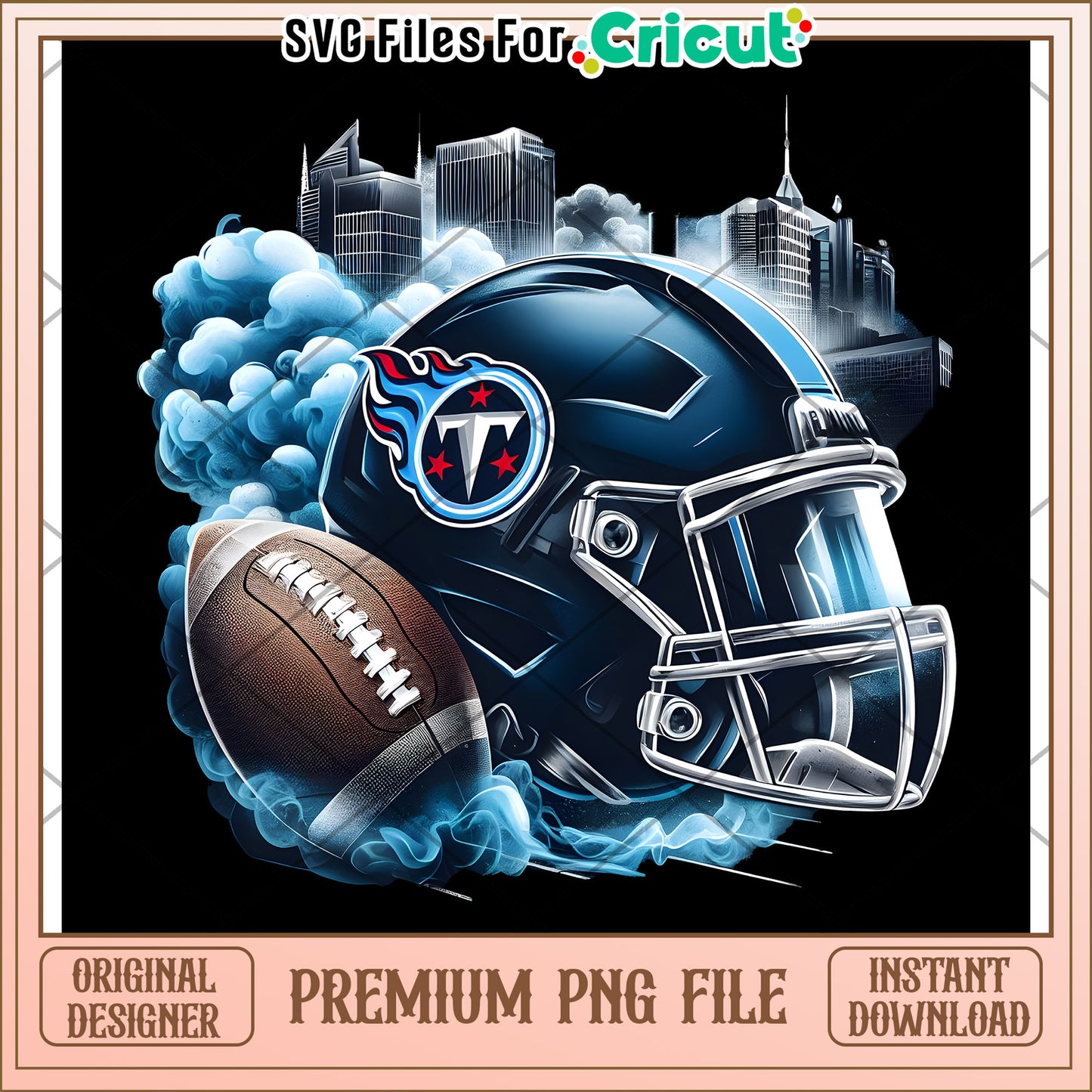 Tennessee Titans Football Helmet PNG Design, perfect for crafts