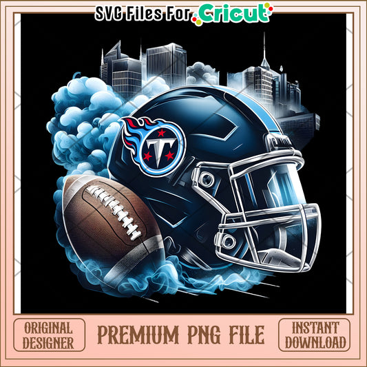 Tennessee Titans Football Helmet PNG Design, perfect for crafts