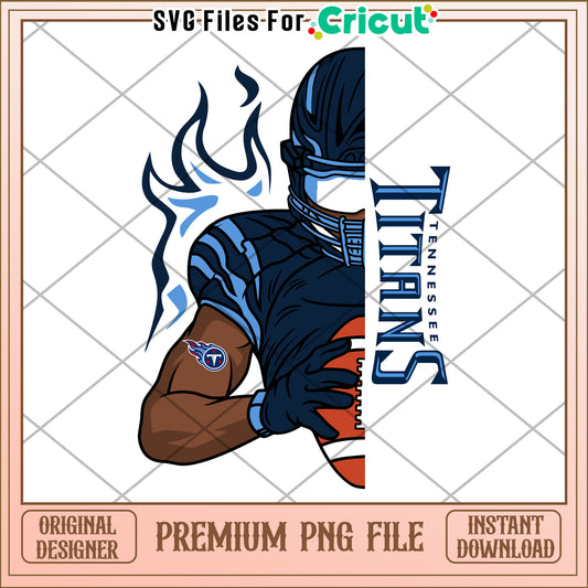 Tennessee Titans Football Player PNG Design, Perfect for Crafts