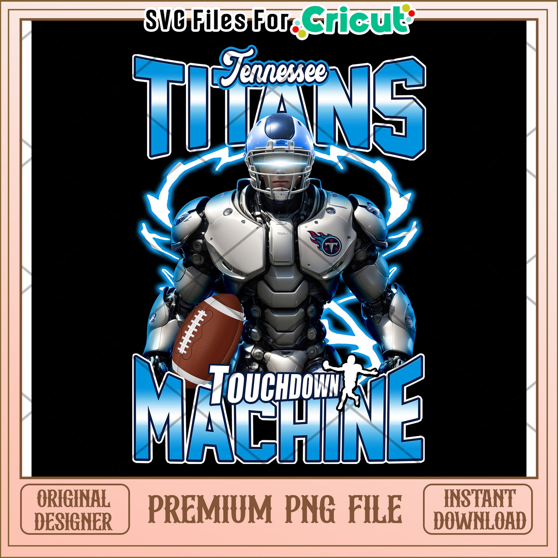 Tennessee Titans Touchdown Machine PNG Download, Perfect for Cricut