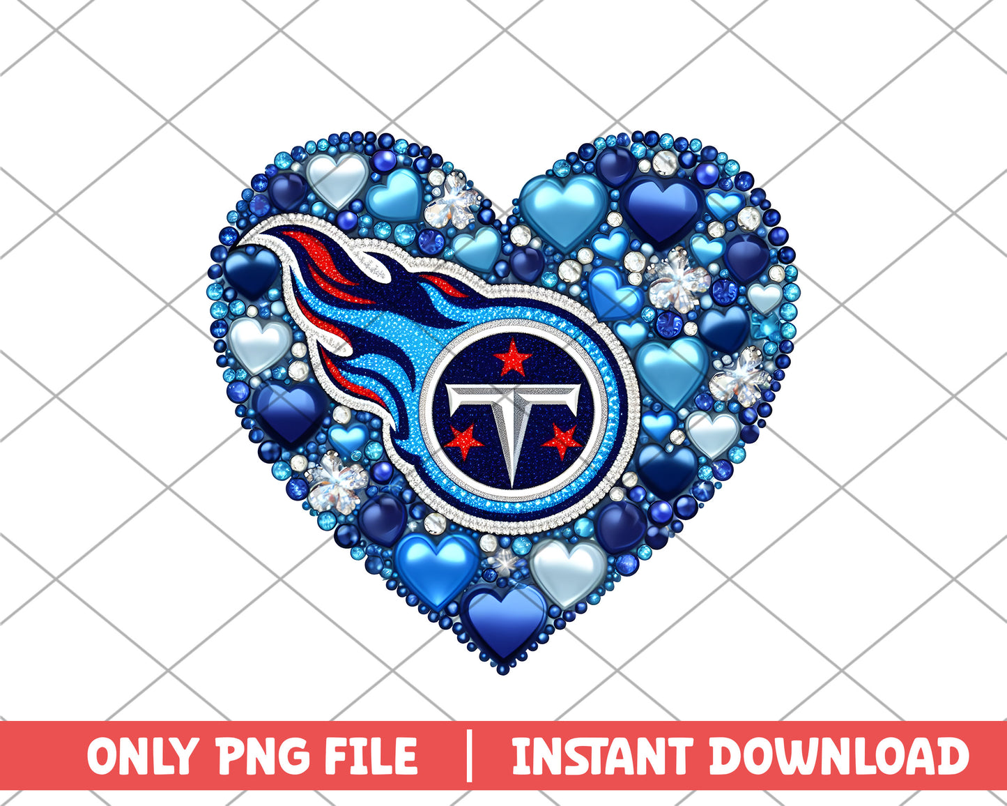 Tennessee Titans in heart png, Tennessee Titans png