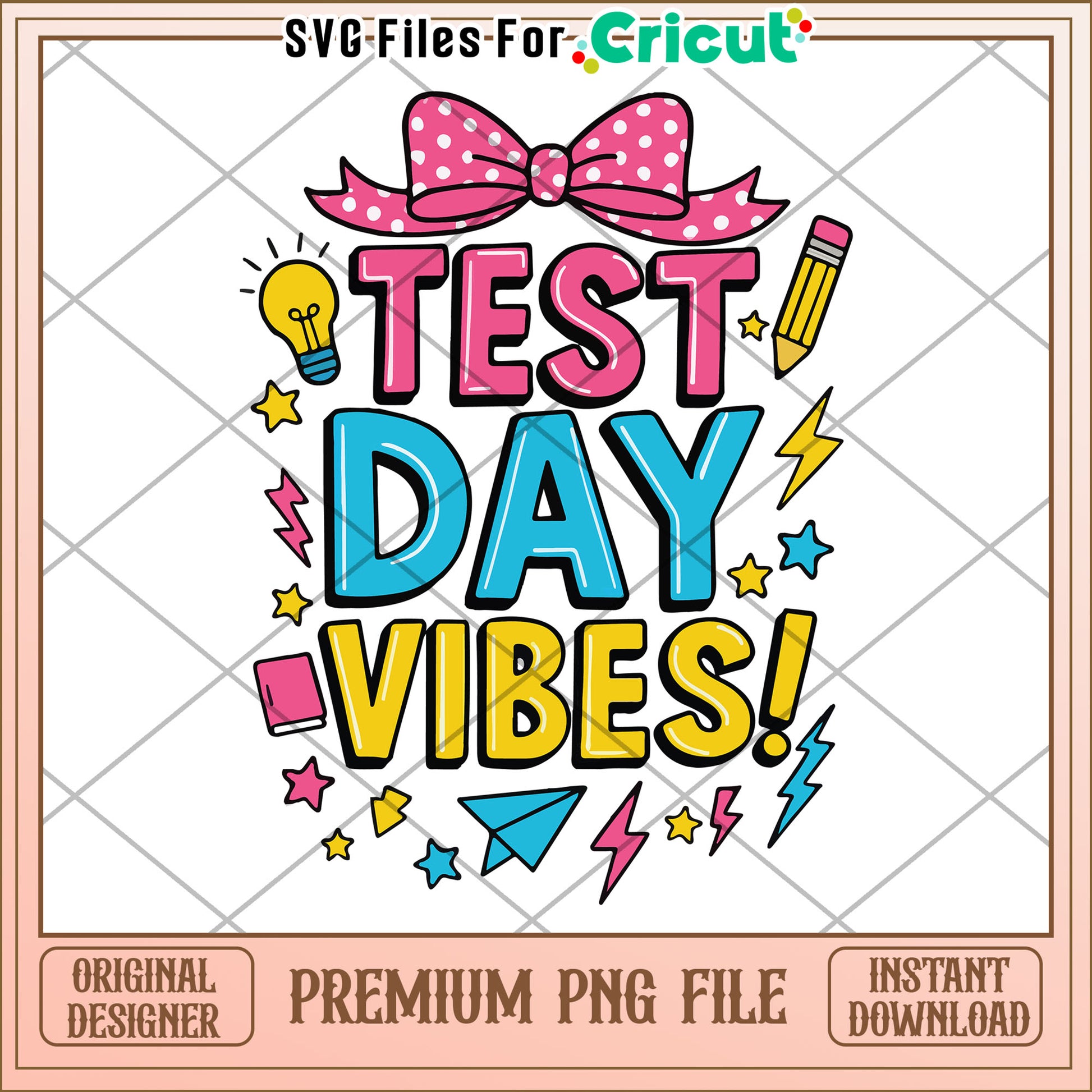 Test Day Vibes PNG Cute Design