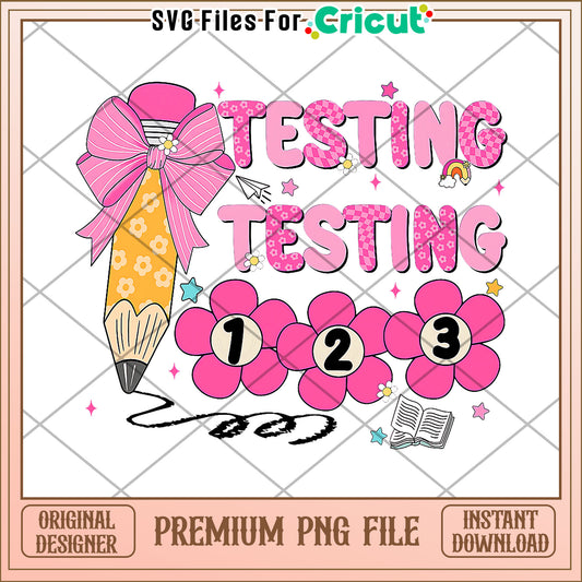 Testing one two three png, colorful classroom tools png, educational supplies illustration png