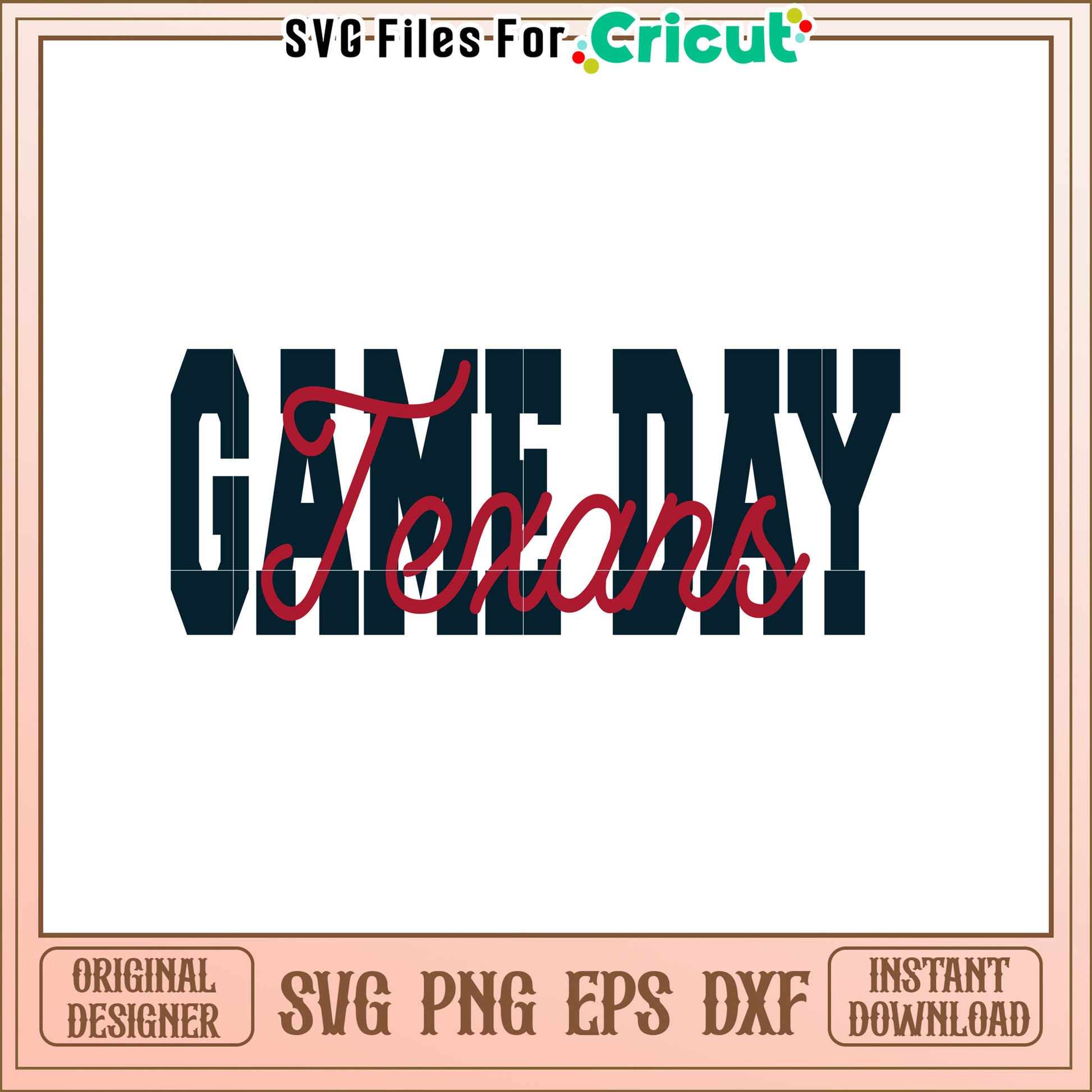 Texans Game Day SVG Design