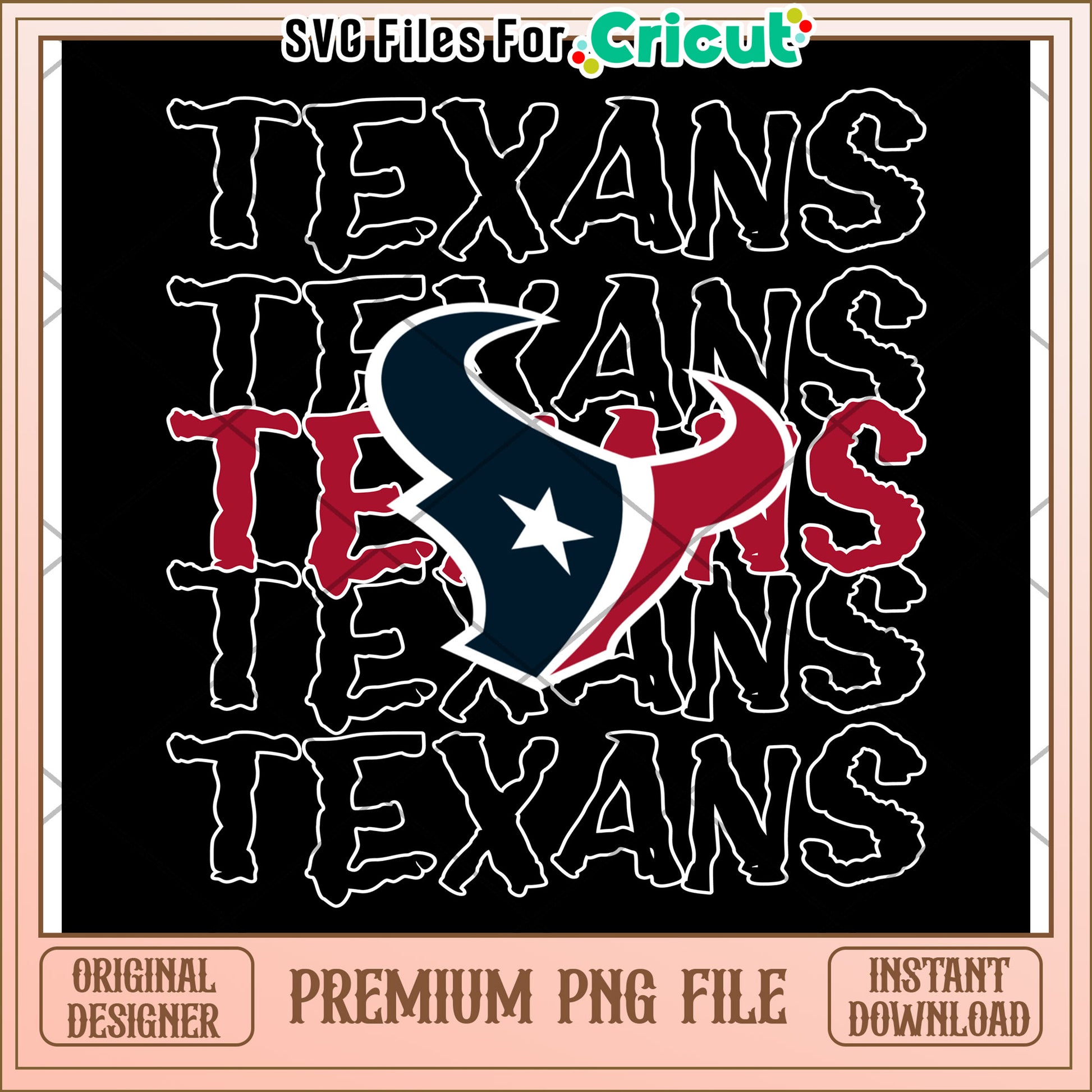 Texans Team Logo PNG File, Perfect for Cricut Projects Instant Download