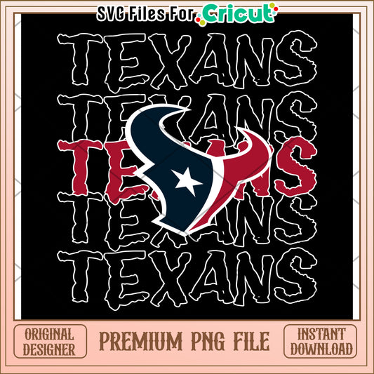 Texans Team Logo PNG File, Perfect for Cricut Projects Instant Download