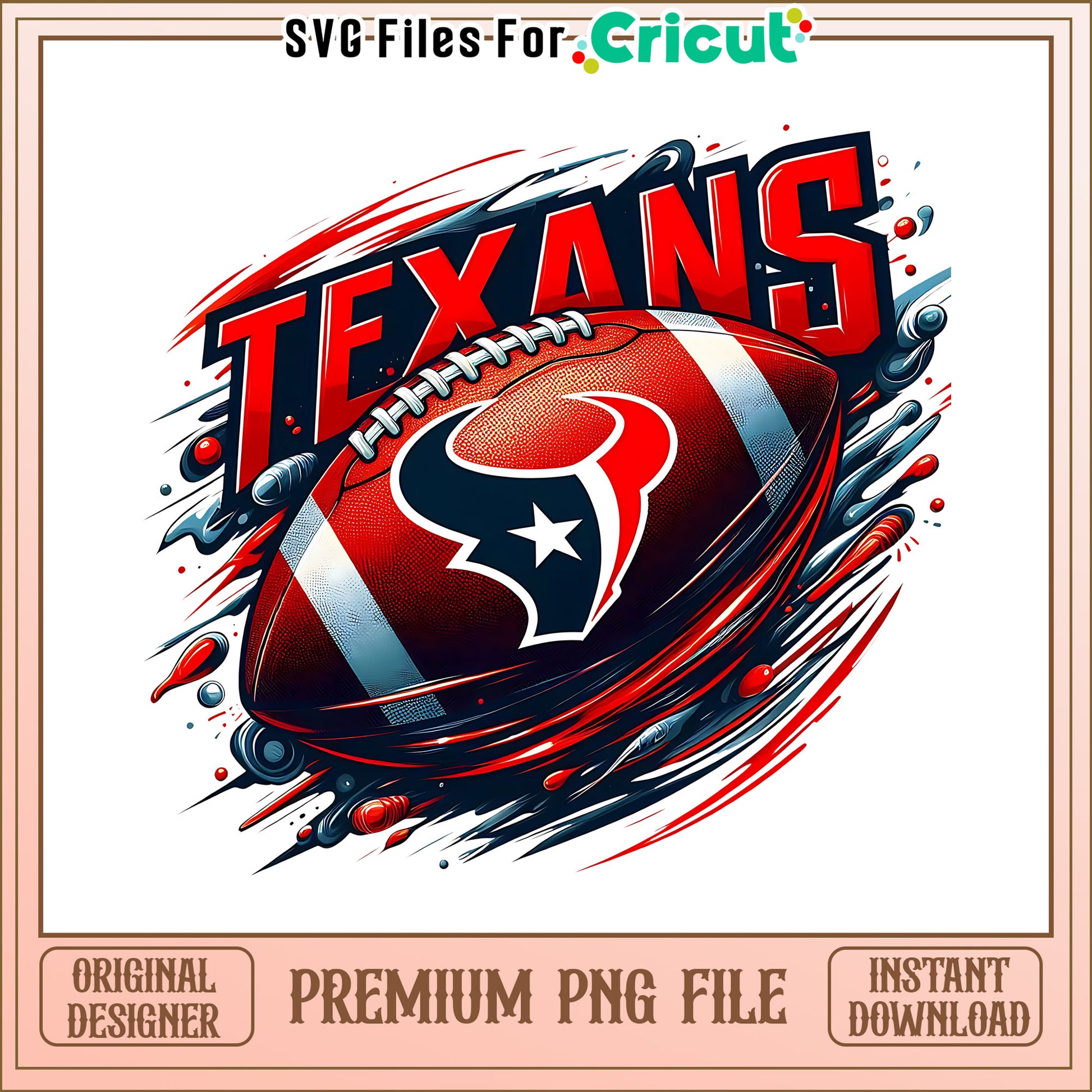 Texans logo rugby ball png, Houston Texans png, NFL png