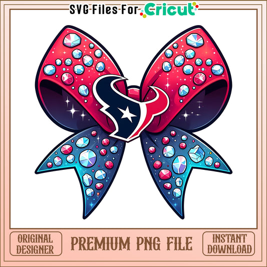 Texans logo vintage bow png, Houston Texans png, NFL png