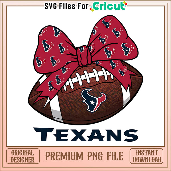 Texans rugby ball and bow png, Houston Texans png, NFL png – svg files ...