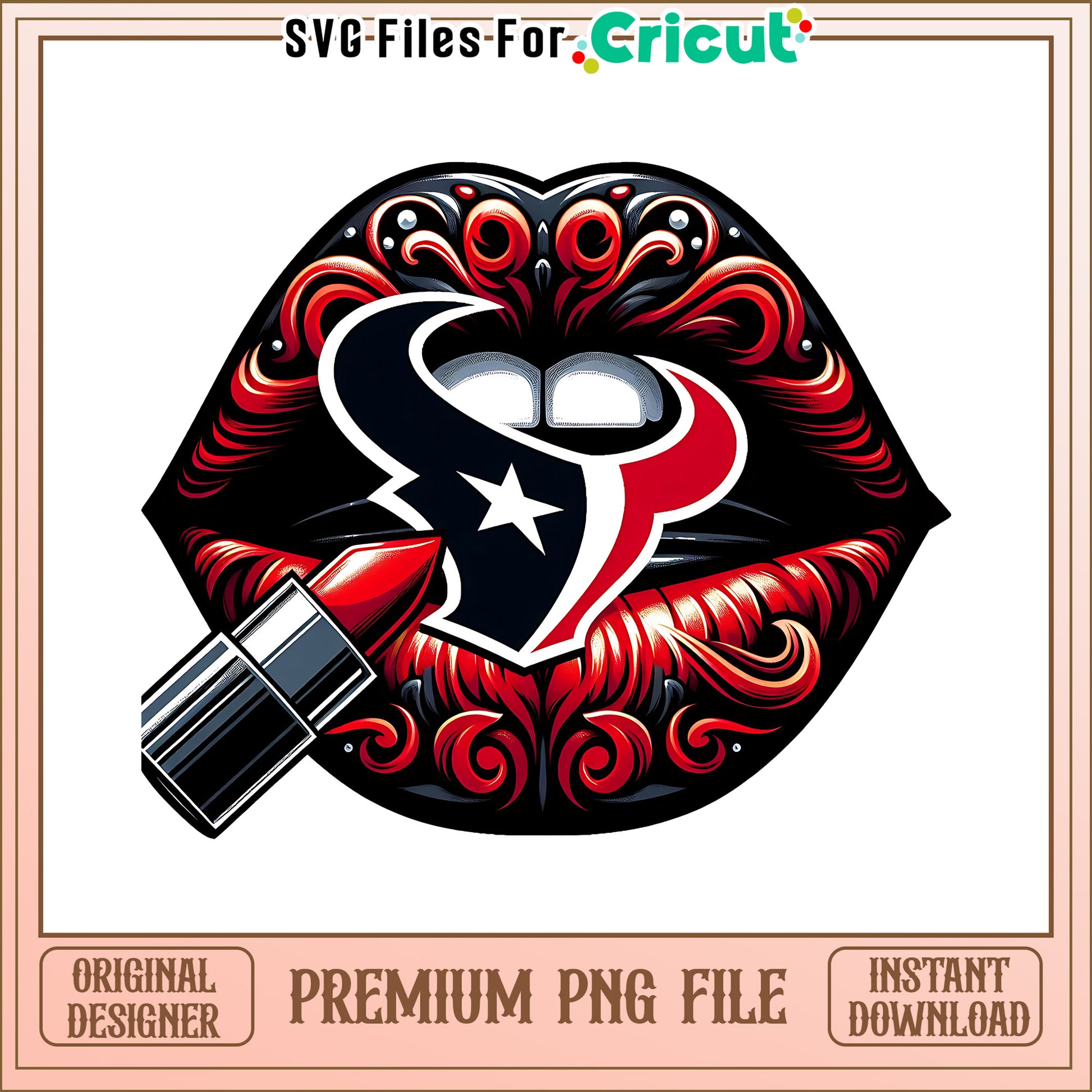 Texans vintage lips design png, Houston Texans png, NFL png