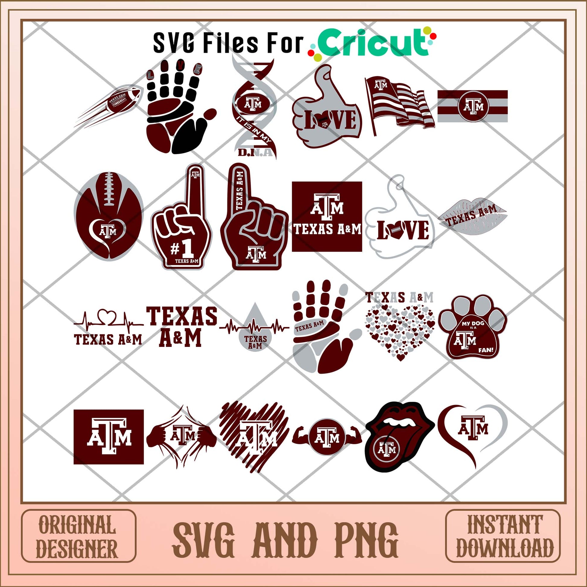 Texas A&M hand svg, Texas A&M football svg bundle, NCAA svg