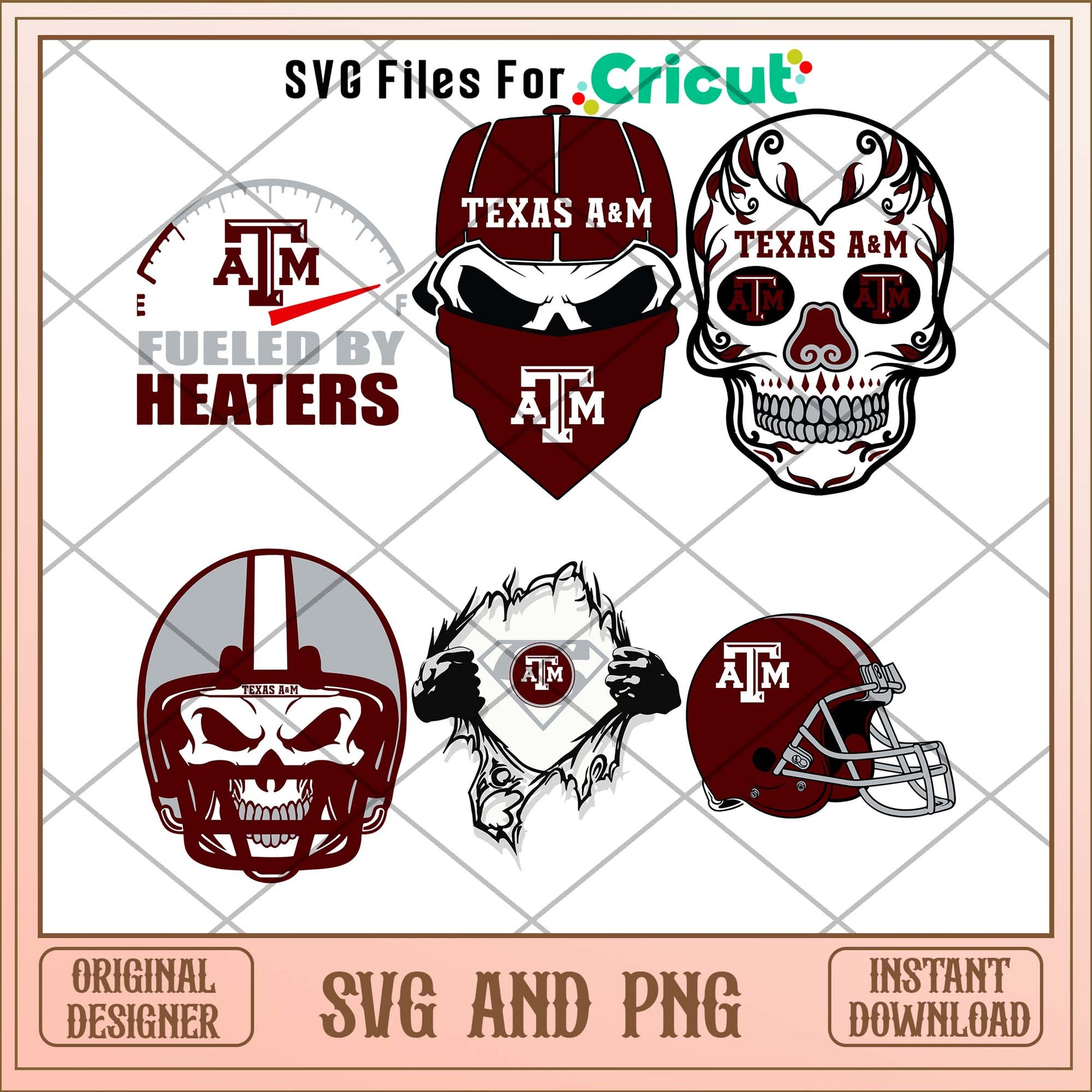 Texas A&M skull svg, Texas A&M football svg bundle, NCAA svg