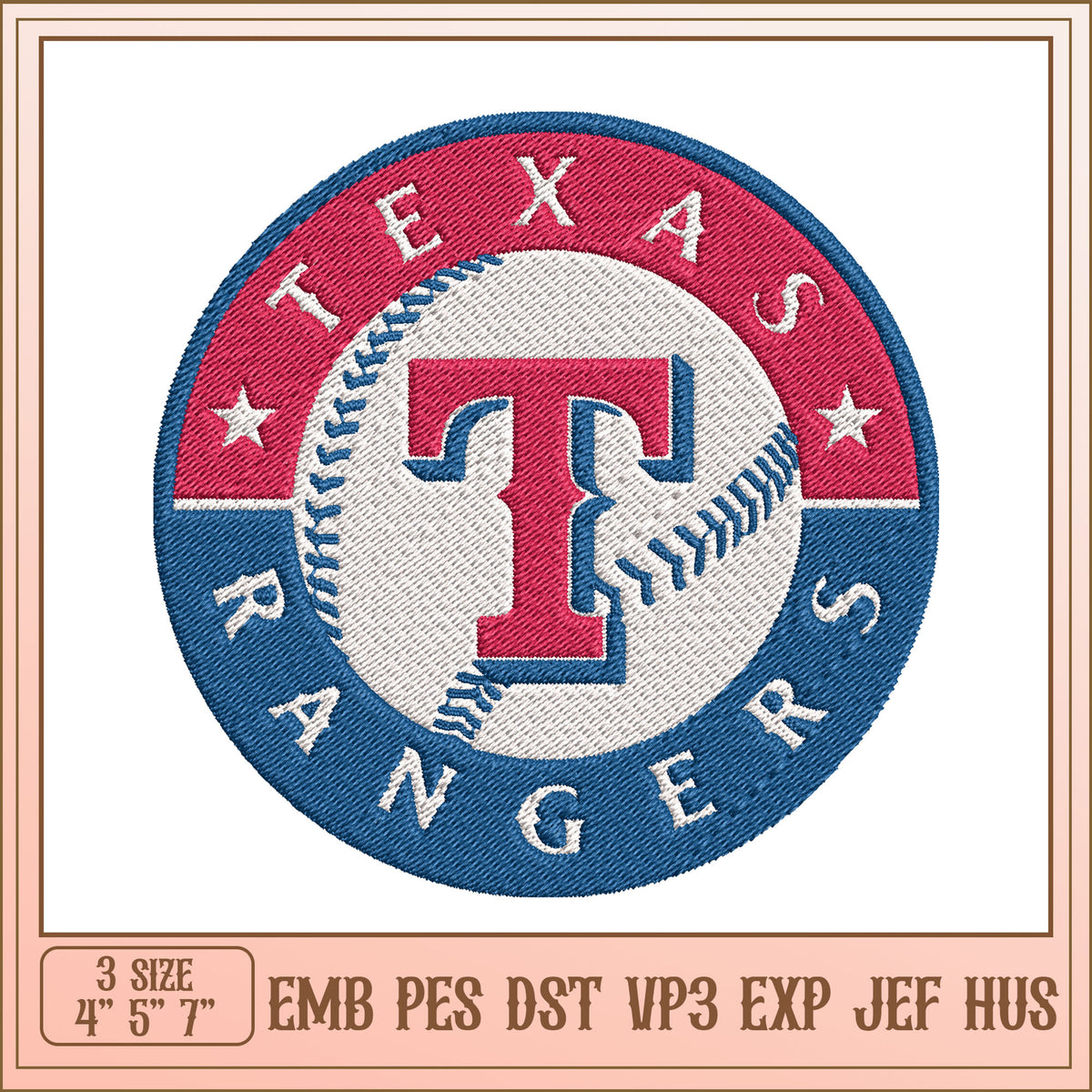 Texas Rangers Pattern Material Texas Rangers Embroidery Design – svg files for cricut