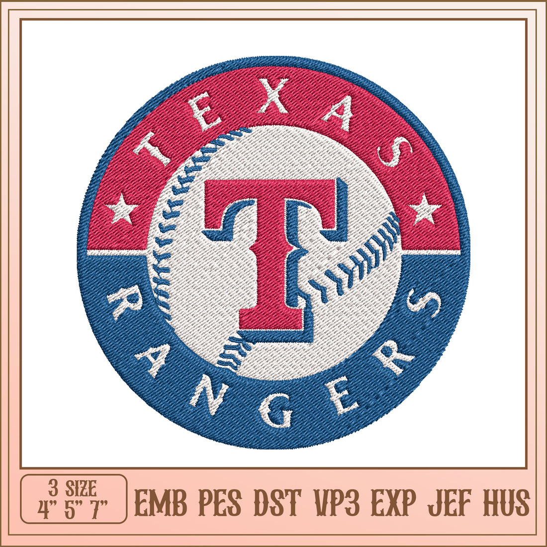 Texas Rangers Embroidery Design – svg files for cricut
