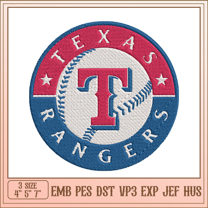 Texas Rangers Embroidery Design – svg files for cricut