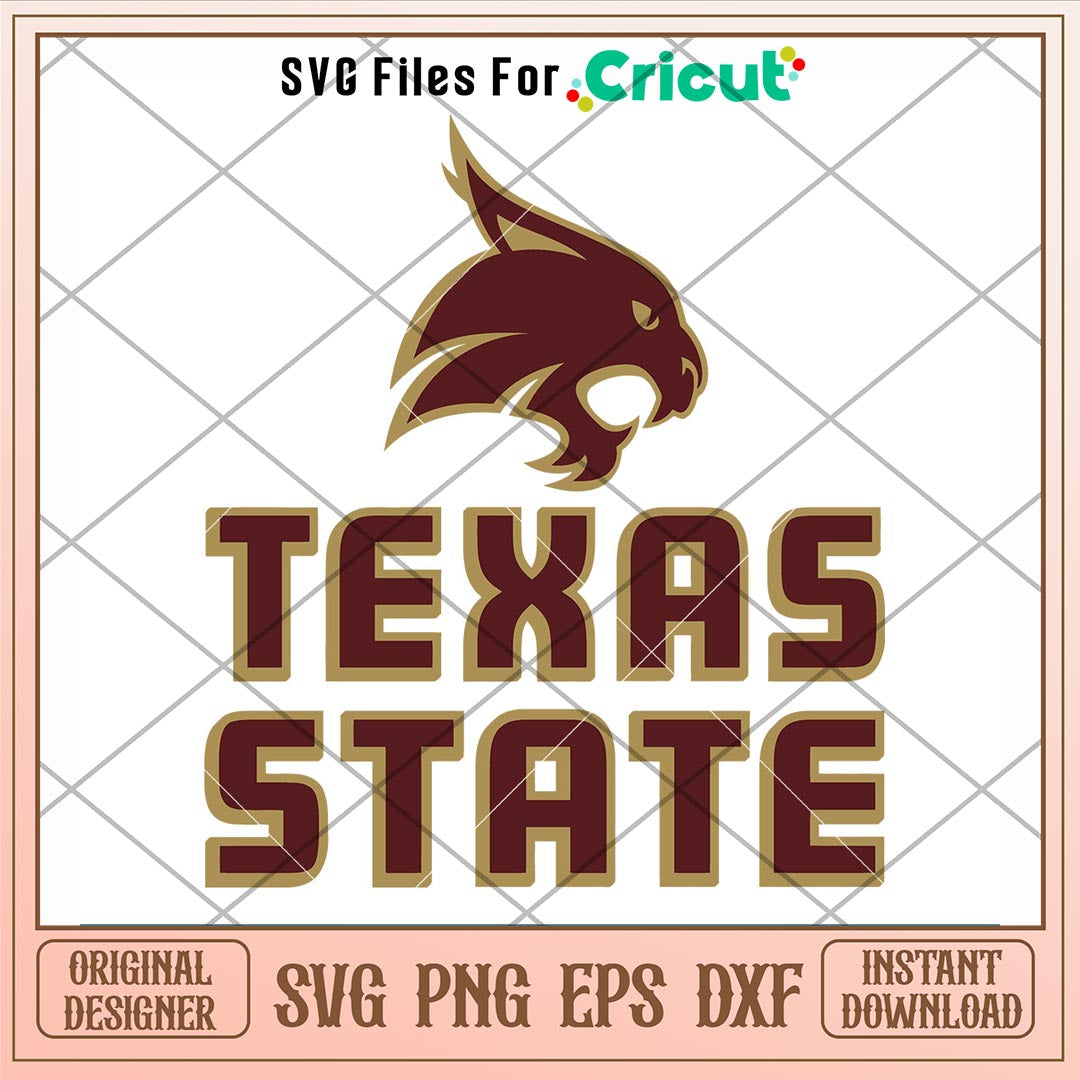 Texas State Bobcats Logo Svg, NCAA Svg, Png Dxf Eps Digital File