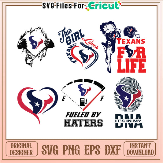 Texas Texans SVG Bundle 5 Designs
