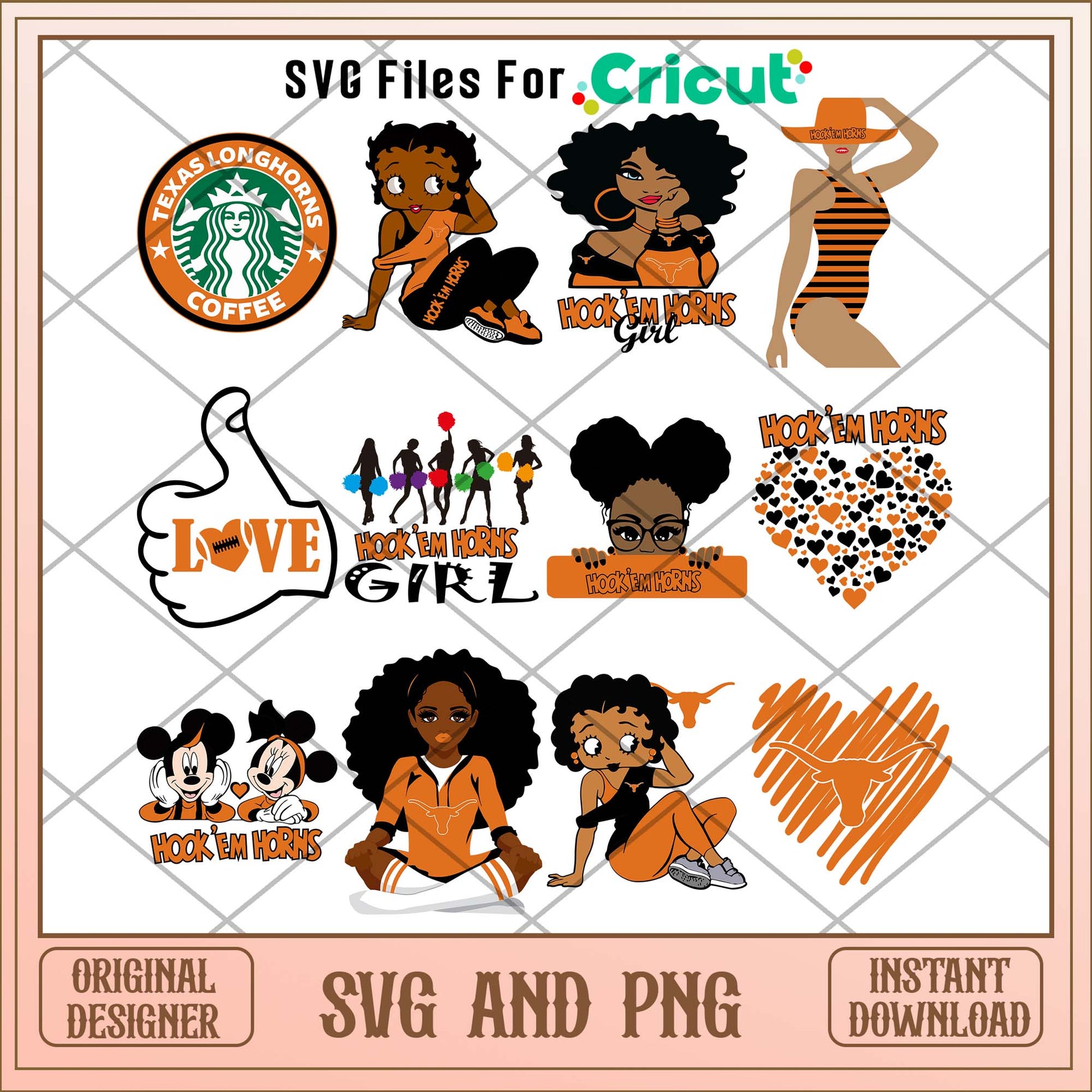 Texas longhorn girl svg, Texas longhorn svg bundle, NCAA svg