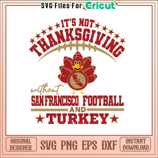 Thanksgiving Football and Turkey SVG Design File