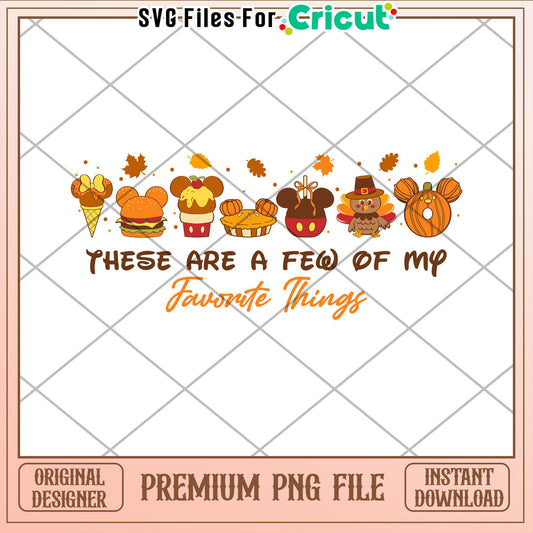 Thanksgiving Mickey PNG Sublimation
