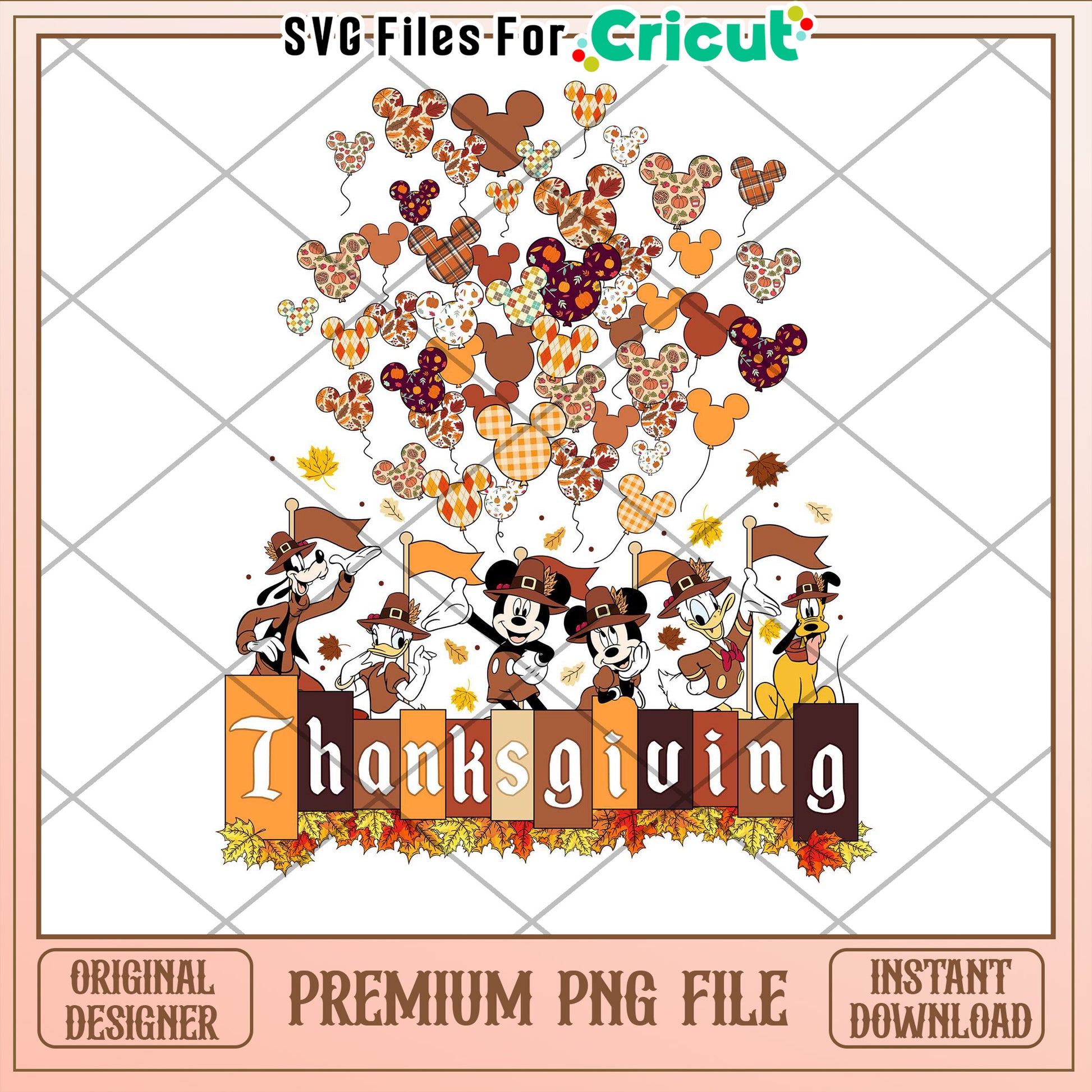 Thanksgiving Mickey PNG Sublimation Design