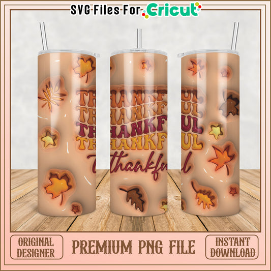 Thanksgiving Tumbler PNG Sublimation Design