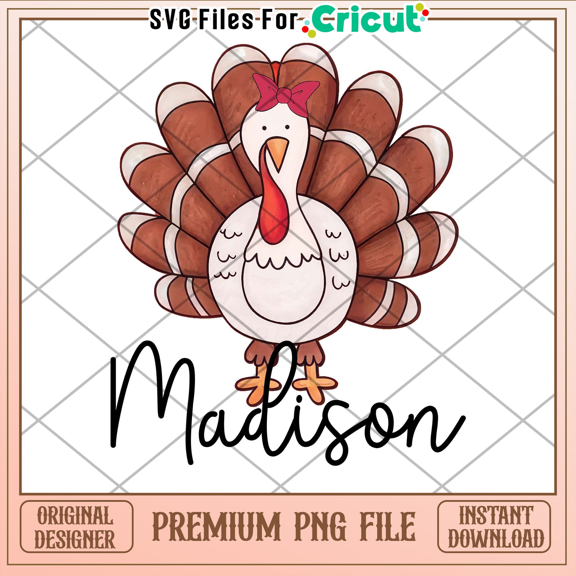 Thanksgiving Turkey PNG Design