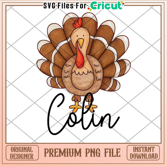 Thanksgiving Turkey PNG  Personalized Name