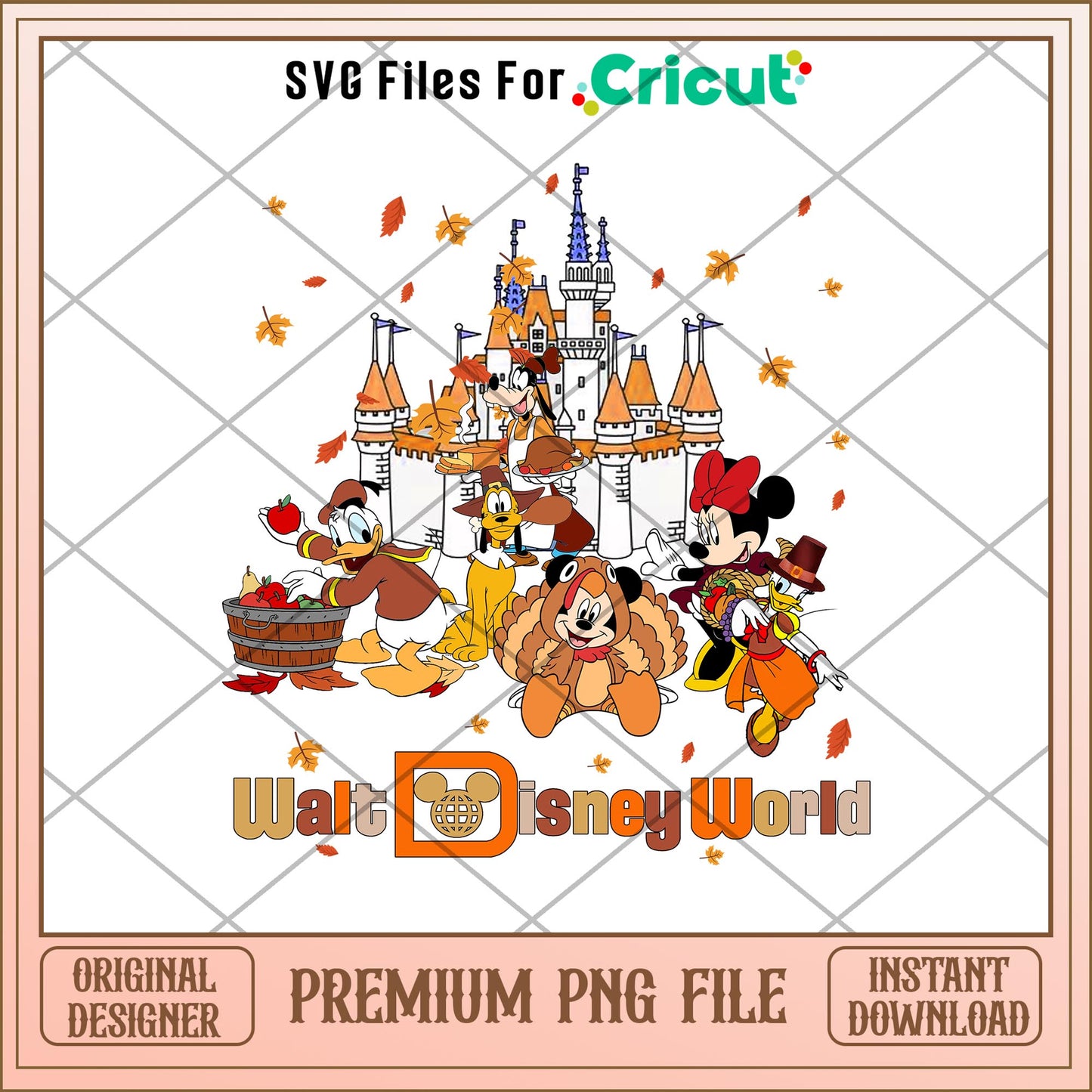 Thanksgiving Wait Disney World png, Disney characters png, Digital Download