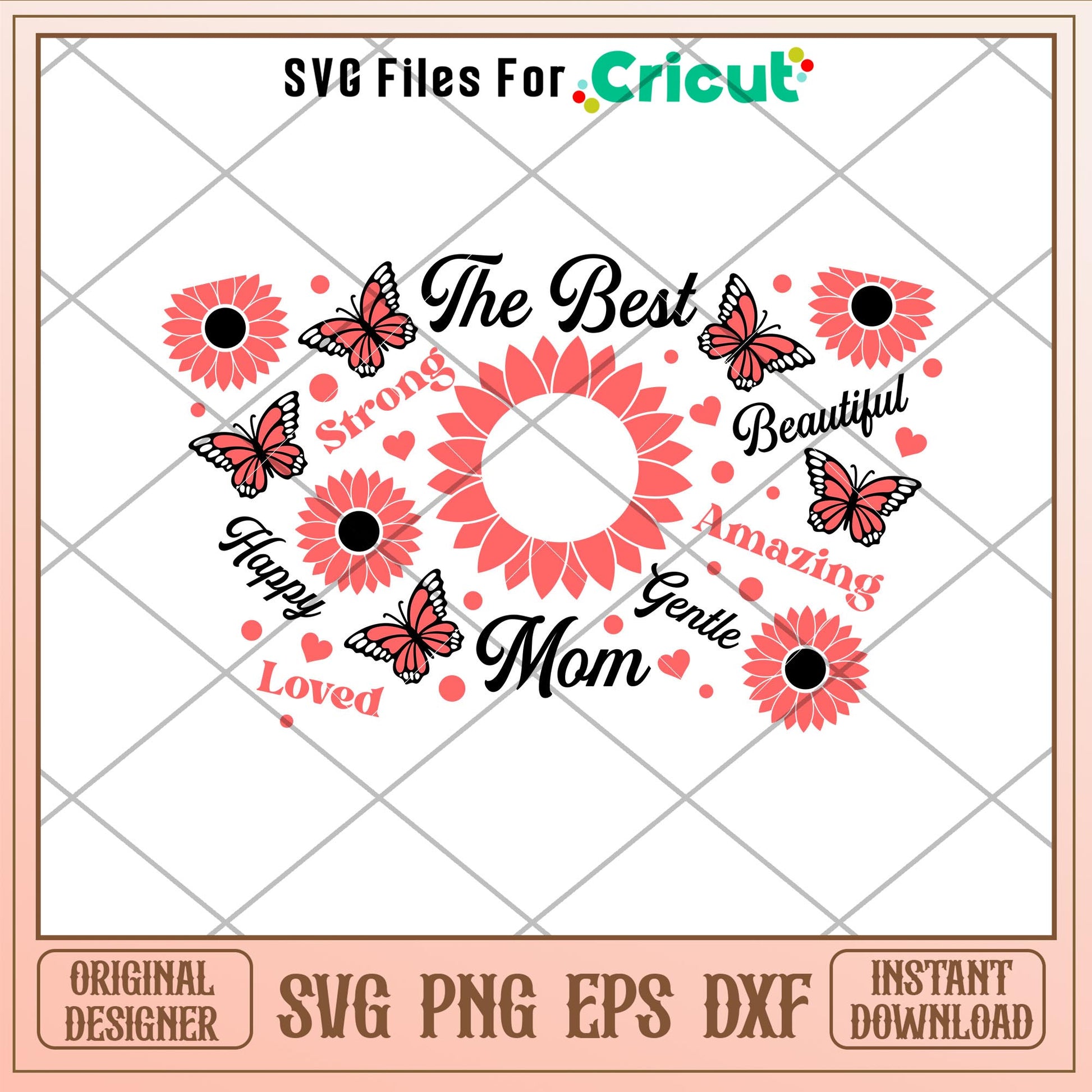 The Best Mom Full Wrap, The Best Mom Full Wrap Svg