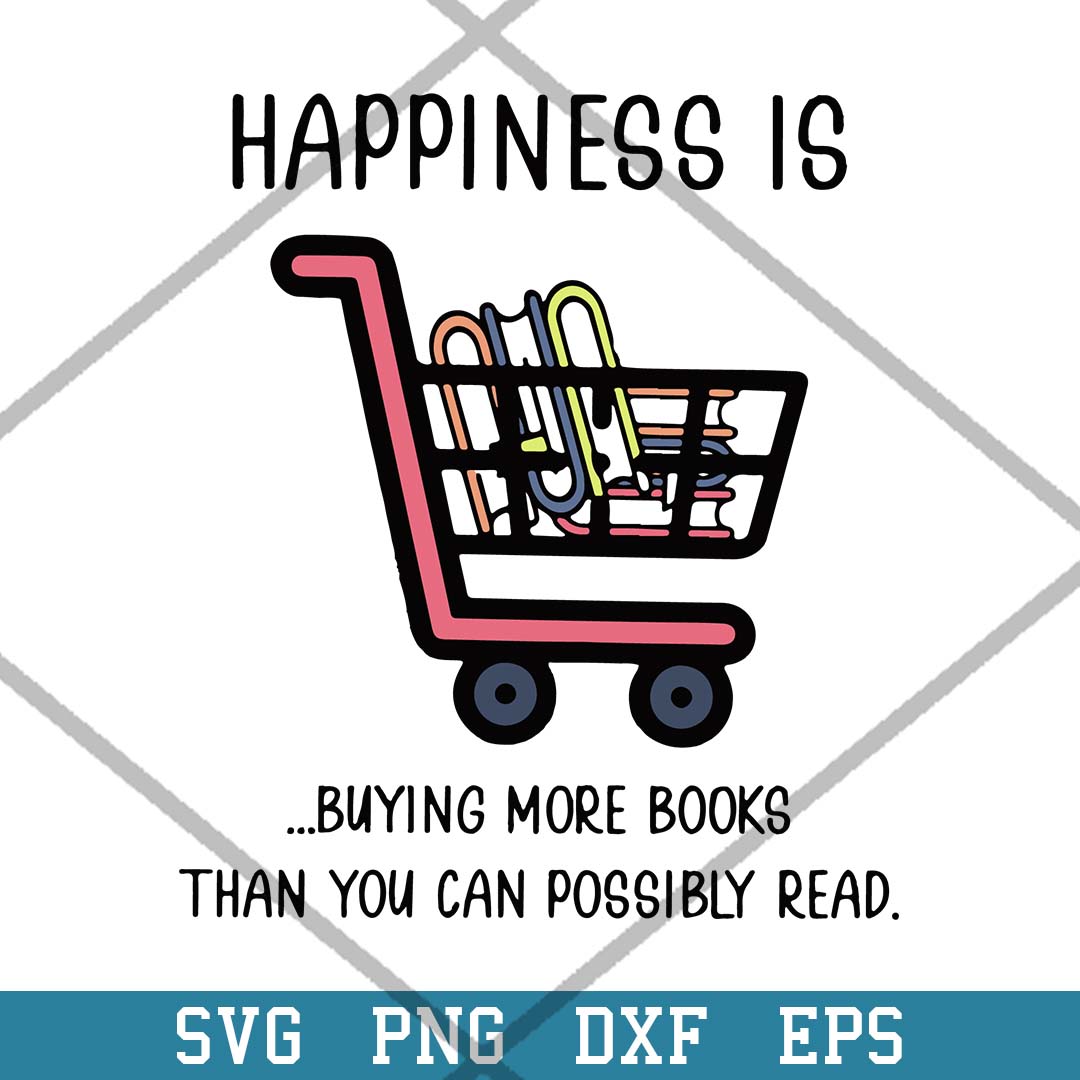 The Books Happiness Is Buying Svg, Halloween Svg-Svgfilesforcricut