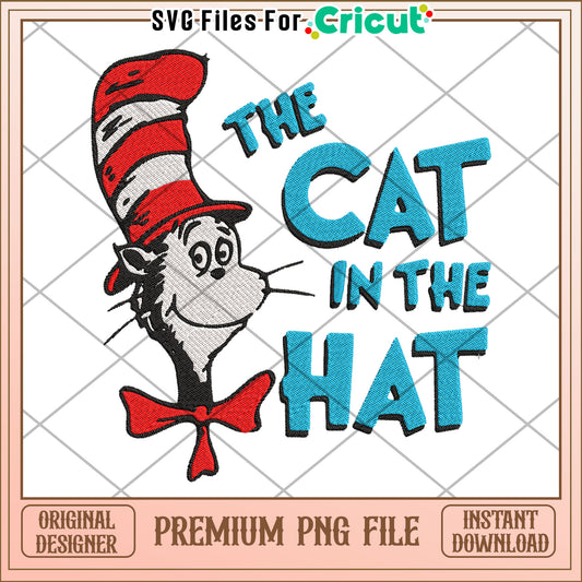 The Cat in the Hat Fun PNG Design for Kids Crafts