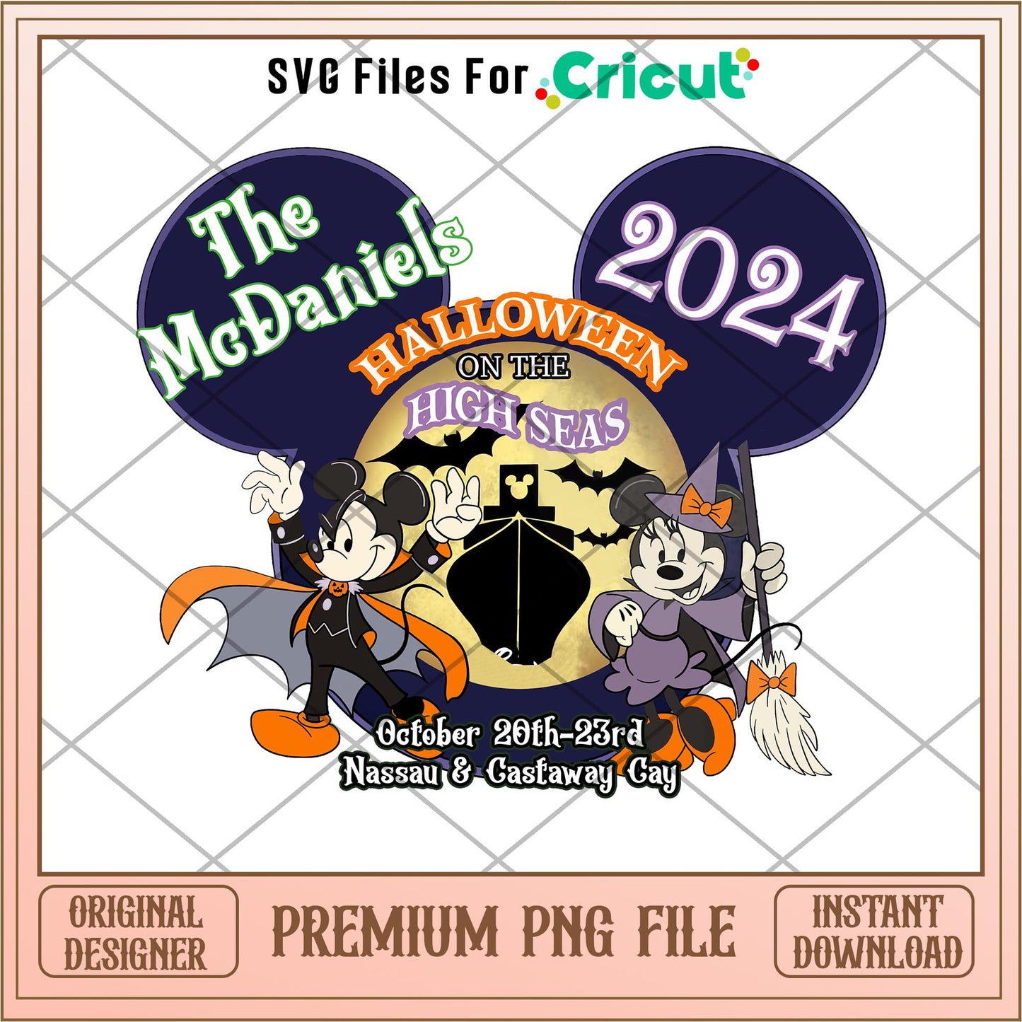 The Daniels halloween on the high seas 2024 png, Disney characters png, Digital Download
