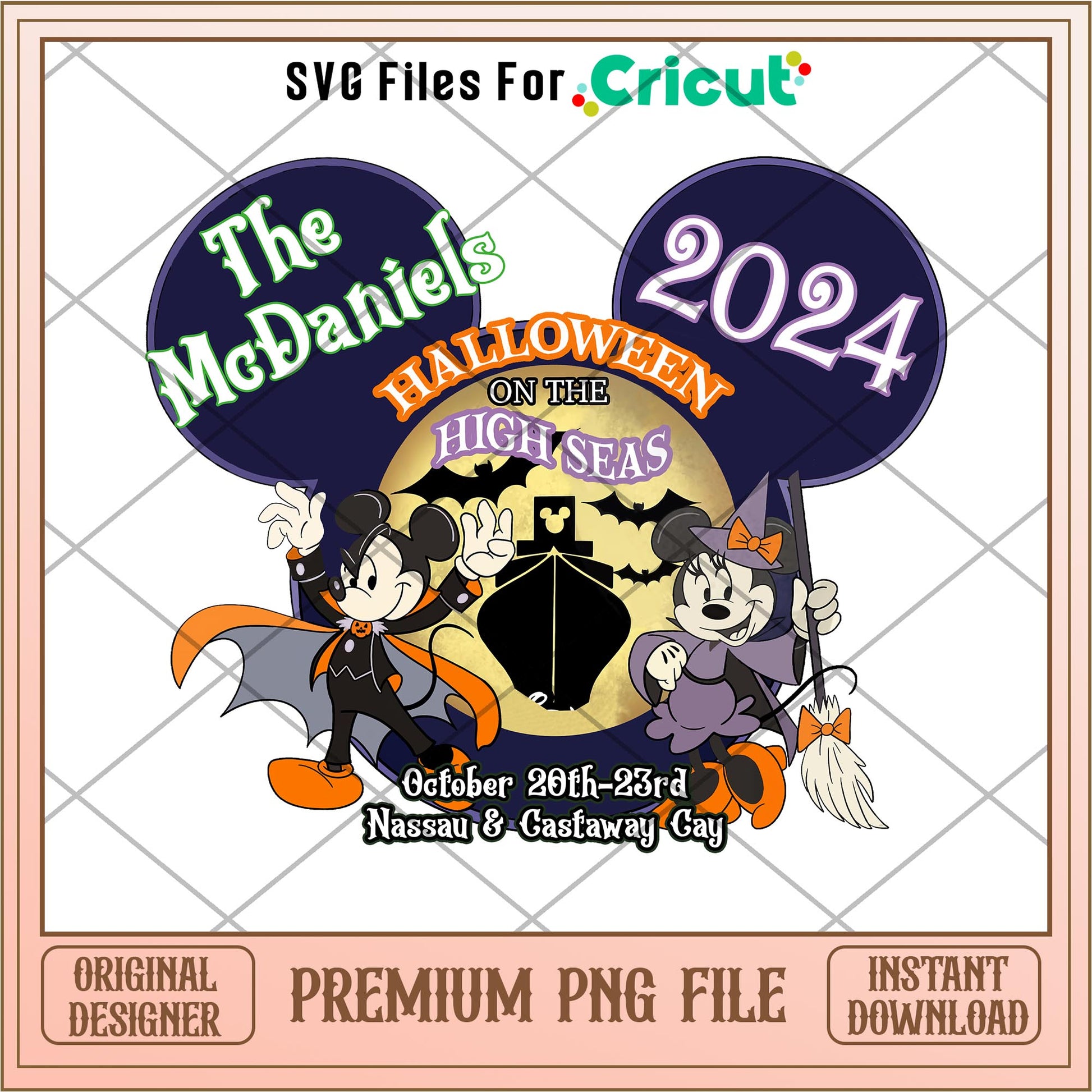 The Daniels halloween on the high seas 2024 png, Disney characters png, Digital Download