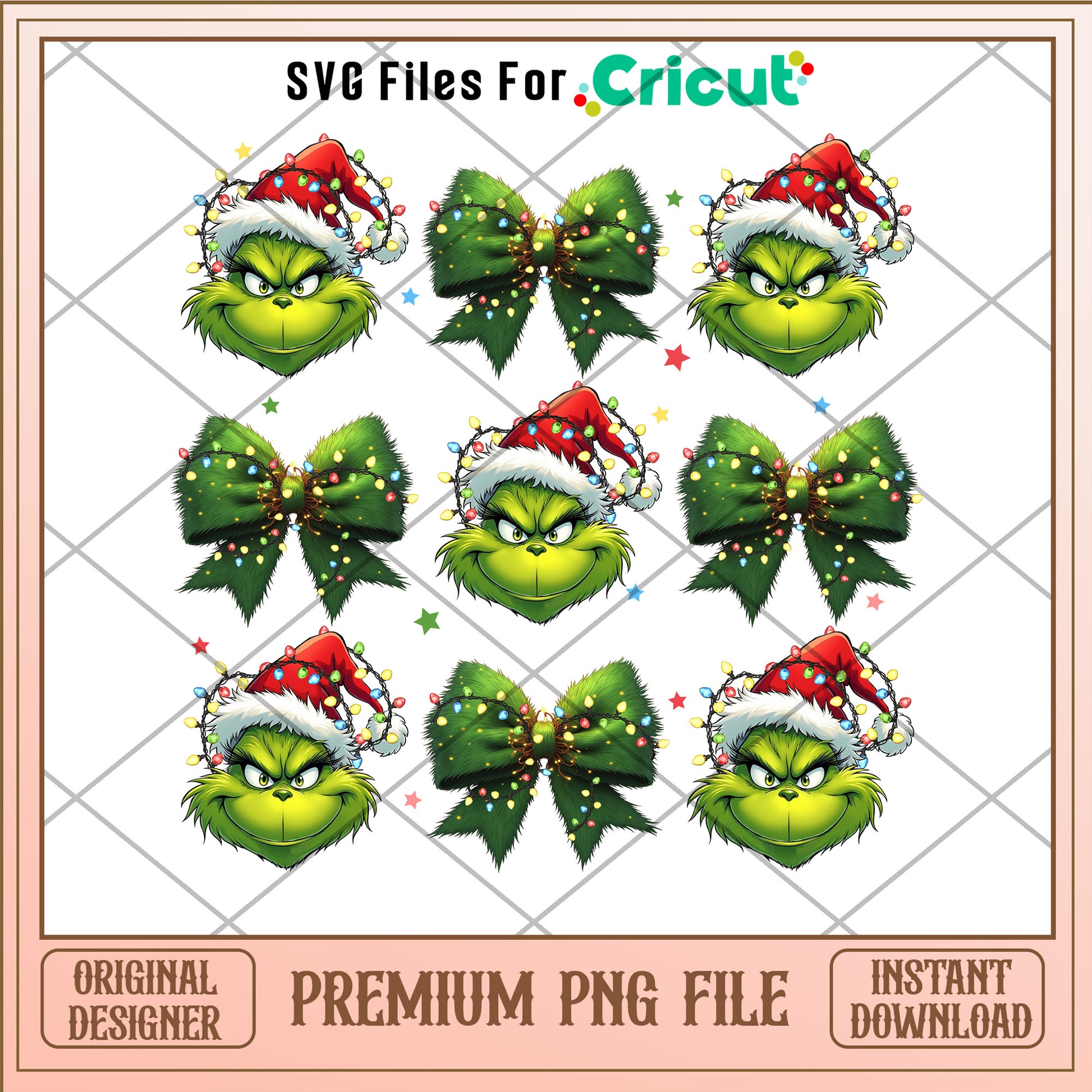 The Grinch and christmas bow png, the Grinch png, christmas png