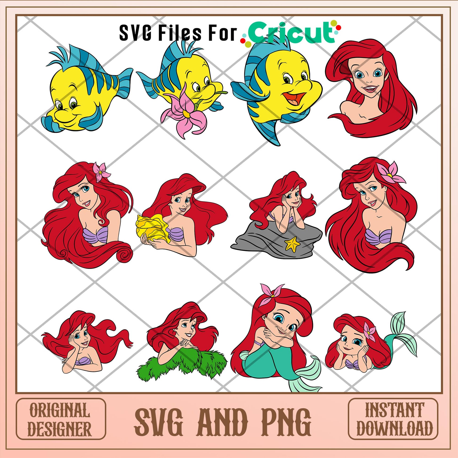 The Little Mermaid movie character SVG Bundle 