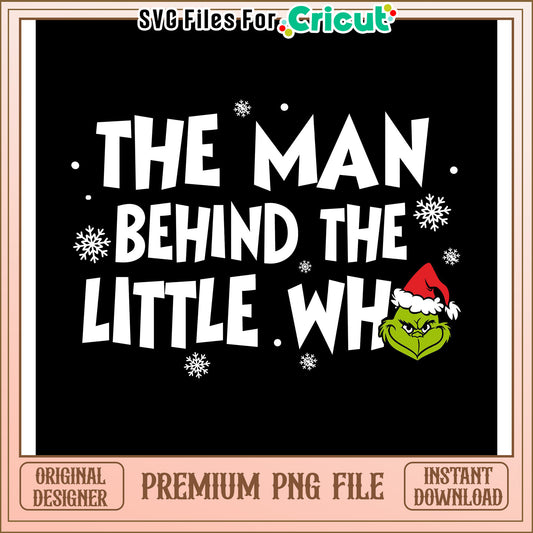 The Man Behind the Little Who, Fun Christmas PNG Download