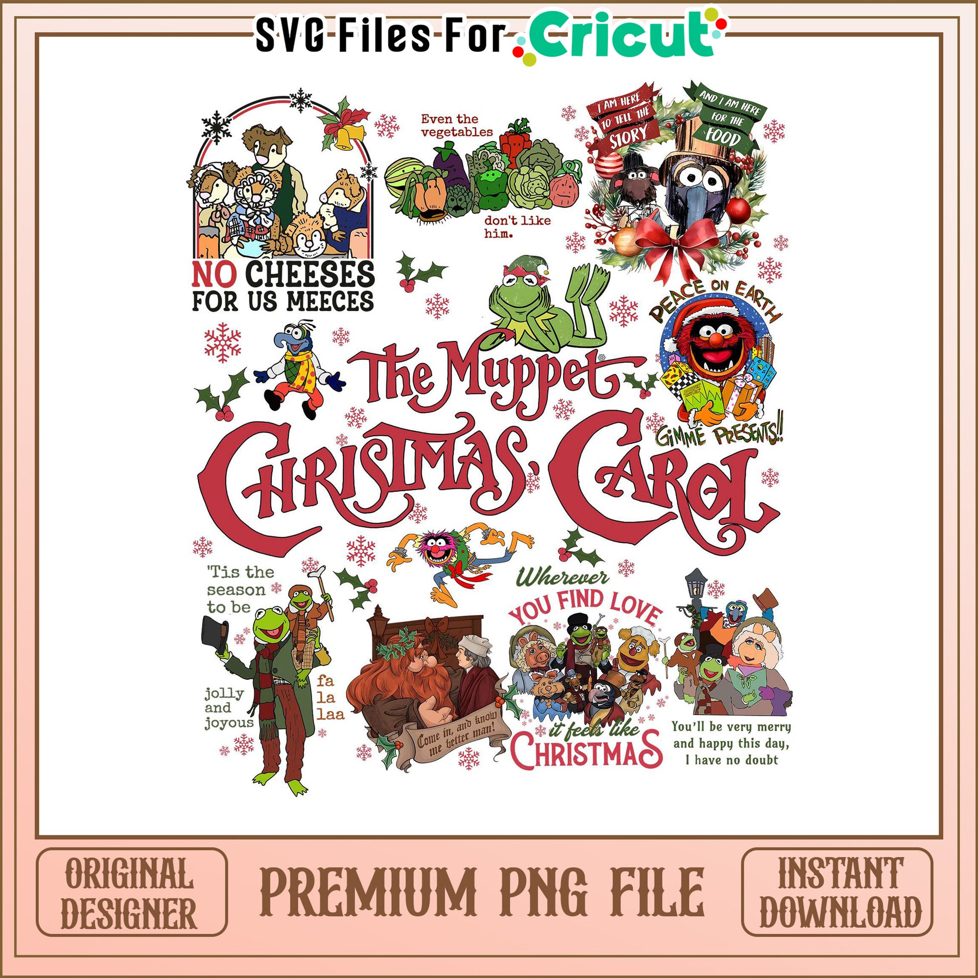 The Muppet Christmas Carol PNG File, Perfect for Holiday Crafts